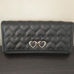 Juicy Couture Black Heart Quilted Wallet